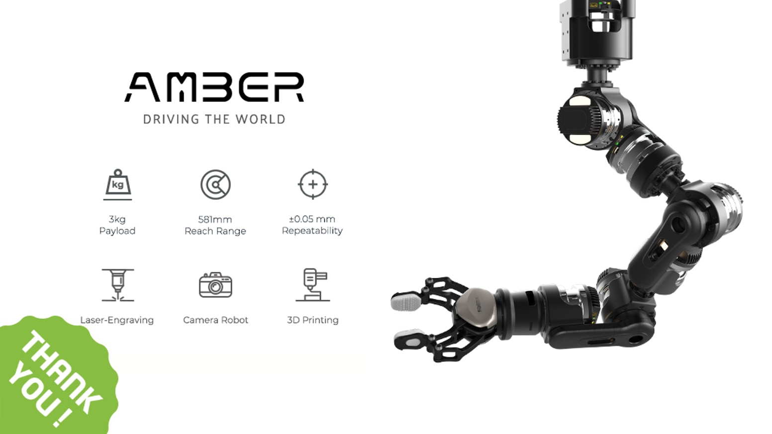 Kickstarter机器人-AMBER B1-7轴自适应和模块化机器人
