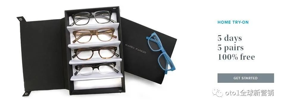 Warby Parker五天不满意免费退货服务