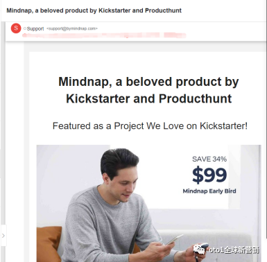 当你的项目入选“Project we love”后，Kickstarter官方会发一封邮件告知